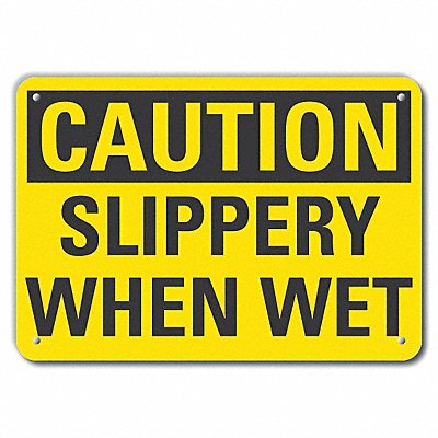 Caution Sign 7 inx10 in Plastic