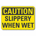 Caution Sign 7 inx10 in Plastic