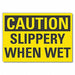 Slippery Floor Caut Rflct Label 5x7in