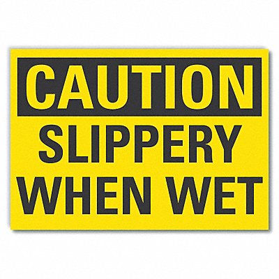 Slippery Floor Caut Rflct Label 3.5x5in