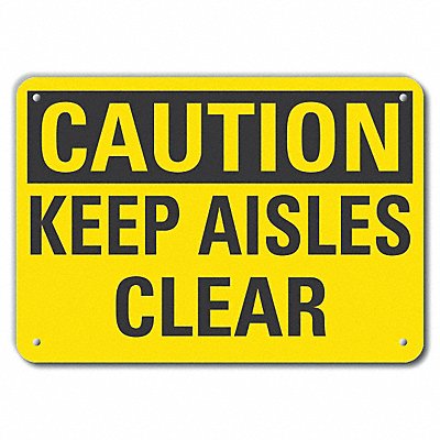 Rflct Keep Clear Cautn Sign 10x14in Alum