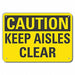 Caution Sign 7 in x 10 in Plastic