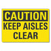 Keep Clear Caution Rflctv Label 10x14in