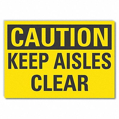 Keep Clear Caution Rflctv Label 7x10in