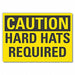 Hard Hat Caution Rflct Label 7inx10in