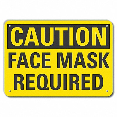 Caution Sign 7 in x 10 in Plastic