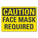 Face Mask Caution Rflct Label 3.5inx5in