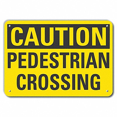 Pedestrian Traffic Sign 10inx14in Plastc