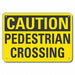 Rflctv Pedestrian Caut Sign 10x14in Alum