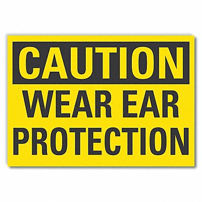 Hearing Caution Rflct Label 5inx7in