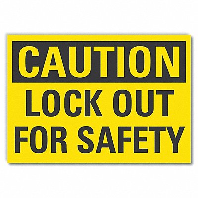 Lockout Tagout Caution RflctvLbl 3.5x5in