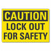 Lockout Tagout Caution Rflctv Lbl 7x10in