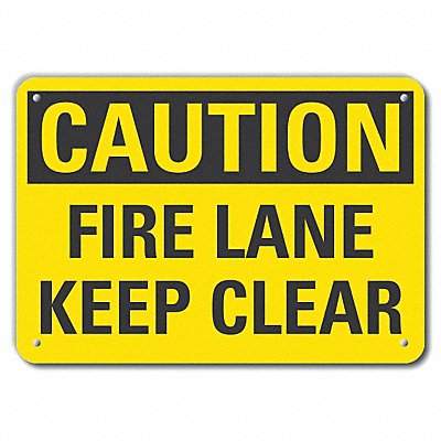 Caution Sign 7 in x 10 in Plastic