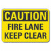 Caution Sign 7 in x 10 in Plastic