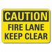 Rflctv Fire Lane Cautn Sign 10x14in Alum