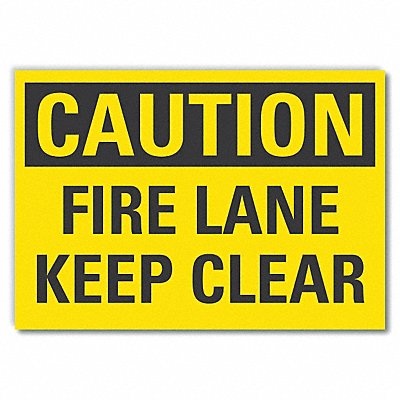 Fire Lane Caution Rflctv Label 7x10in