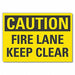 Fire Lane Caution Rflctv Label 10x14in