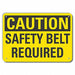 Caution Sign 7 in x 10 in Plastic