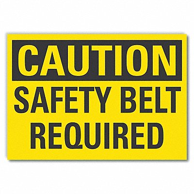 Safety Belt Caution Rflct Label 7x10in