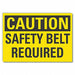 Safety Belt Caution Rflctv Label 3.5x5in