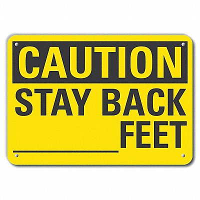 Caution Sign 7 in x 10 in Plastic