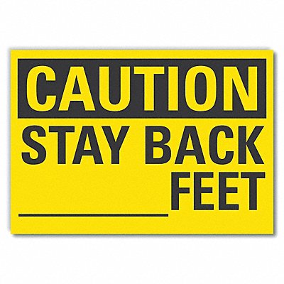 Caution Sign 7inx10in Non-PVC Polymer
