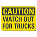 Caution Sign 7 in x 10 in Aluminum