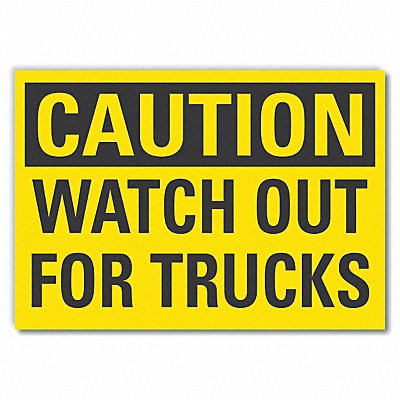 Caution Sign 7inx10in Non-PVC Polymer