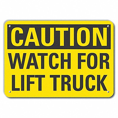 Caution Sign 7 in x 10 in Plastic
