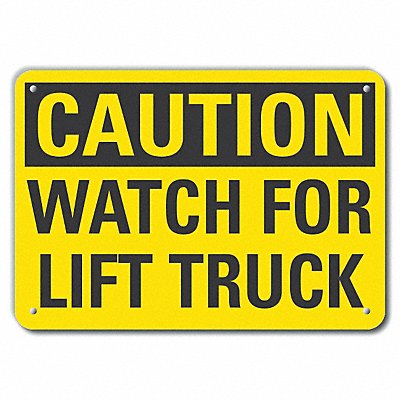 Rflct Lift Truck Trfc Caut Sign 7x10in