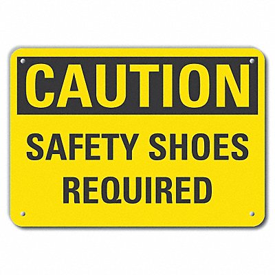 Caution Sign 7 in x 10 in Aluminum