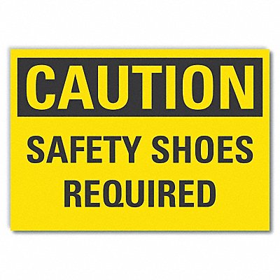 Foot Caution Rflct Label 5 in x 7 in