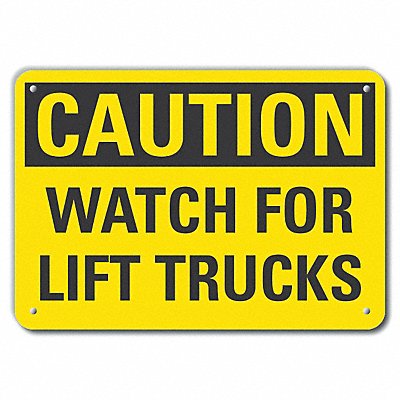 Caution Sign 7 in x 10 in Plastic