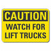 Caution Sign 7 in x 10 in Plastic