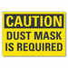 Dust Mask Caution Rflct Label 5inx7in