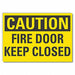 Fire Door Caution Rflctv Label 7x10in