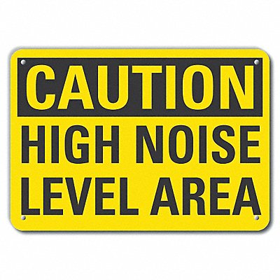 Rflct Hearing Caution Sign 7x10in Alum