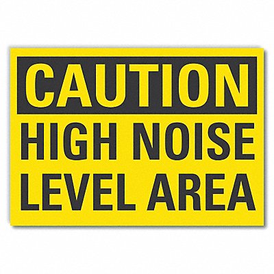 Hearing Caution Rflctv Label 7inx10in