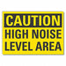 Hearing Caution Rflctv Label 3.5inx5in