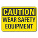 Caution Sign 7 in x 10 in Plastic