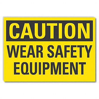 PPE Caution Rflct Label 7 in x 10 in