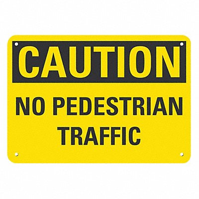 Rflctv Pedestrian Trfc Caut Sign 10x14in