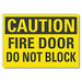 Fire Door Caution Rflctv Label 3 1/2x5in