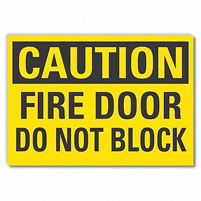 Caution Sign 7in x 10in Non-PVC Polymer