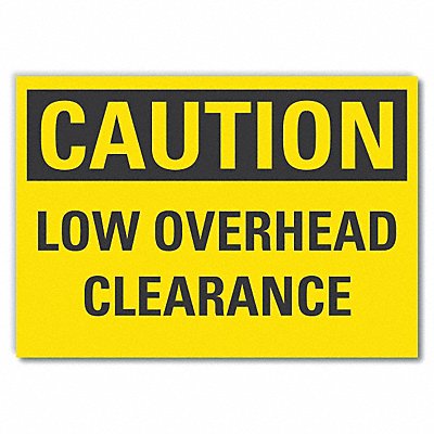 Low Clearance Caution Rflctv Lbl 3.5x5in