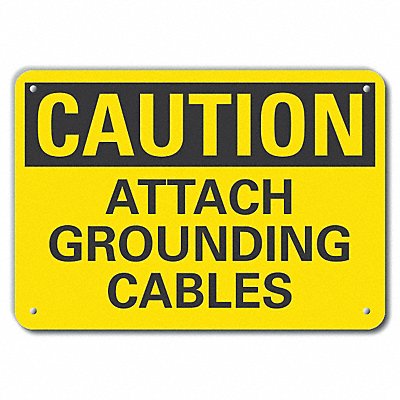 Caution Sign 10 in x 14 in Plastic