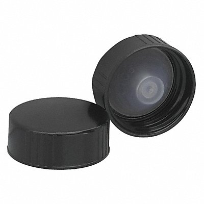 Cap 28 mm Dia Black PK100