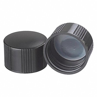 Cap 33 mm Dia Black PK200