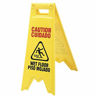 Floor Safety Sign Yellow 24 5/8 in H