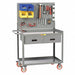 Mobile Wrkstion Steel 36 L 24 W 2 Shelf